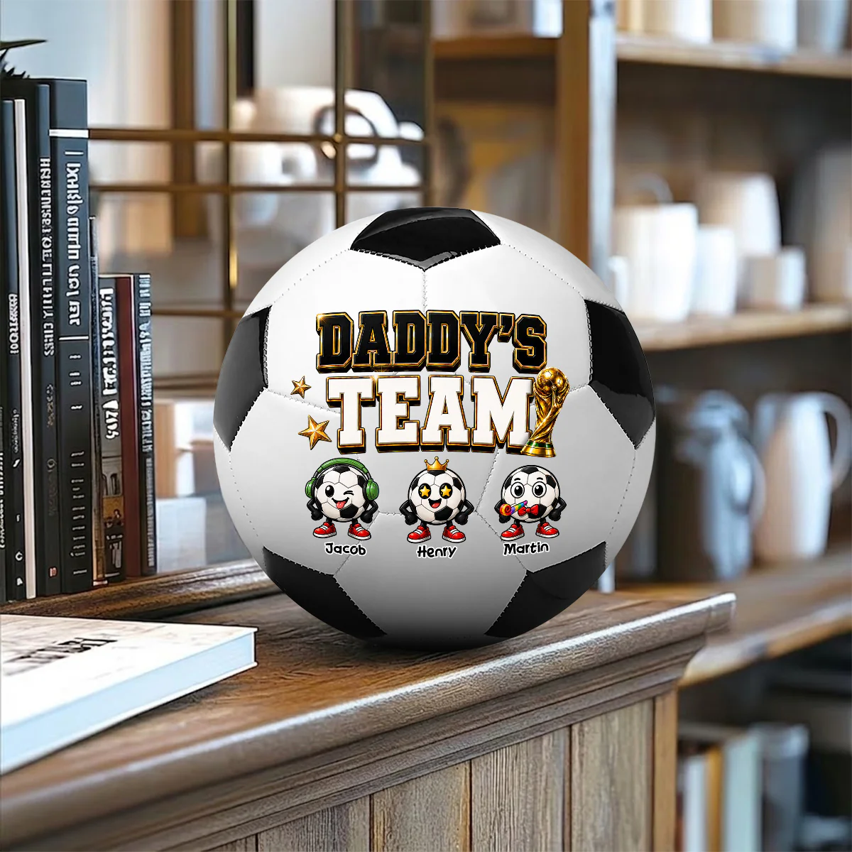Daddy Team - Personalized Custom Soccer Ball - Image 2