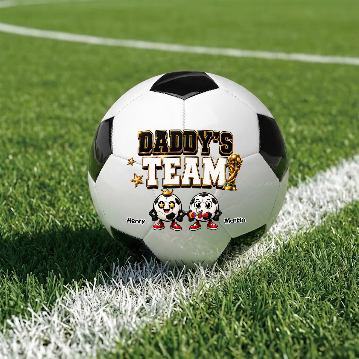 Daddy Team - Personalized Custom Soccer Ball - Image 3