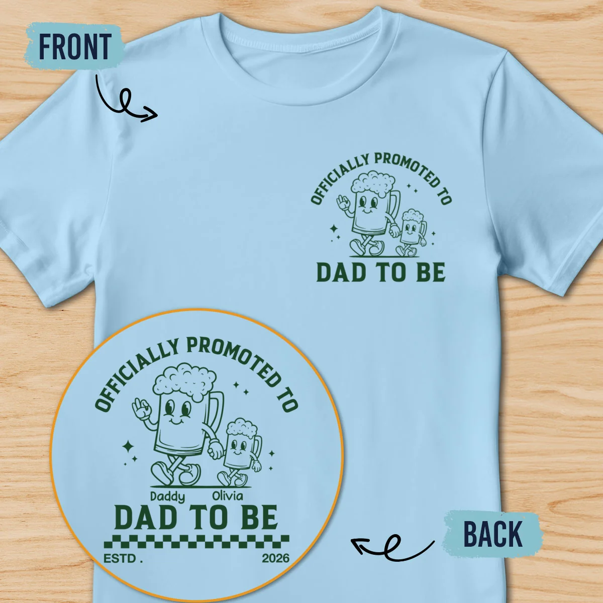 Daddy To Be - Personalized Custom Shirt - Image 9