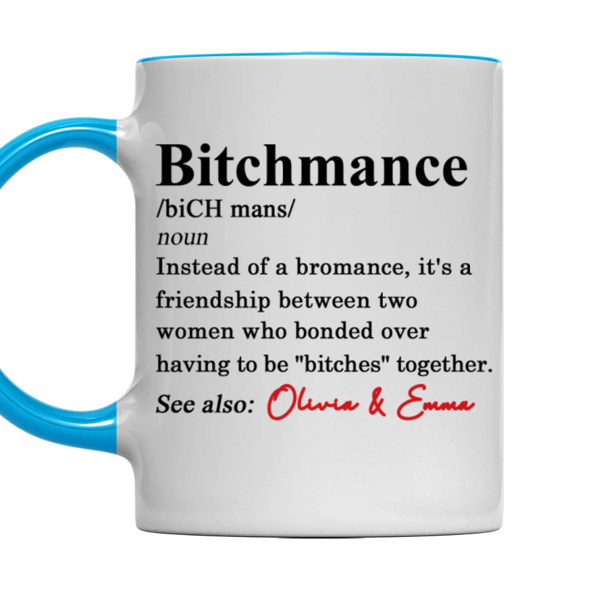 Definition A Friendship - Personalized Custom Accent Mug - Image 7