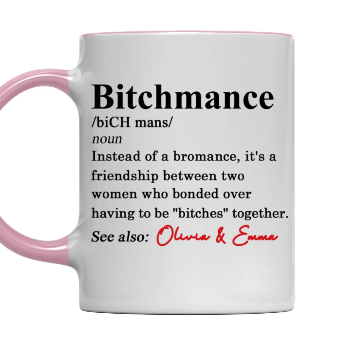 Definition A Friendship - Personalized Custom Accent Mug - Image 8
