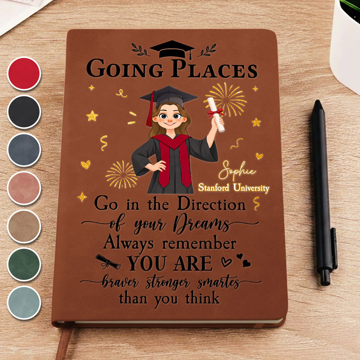 Degree In Hand - Personalized Custom Leather Journal