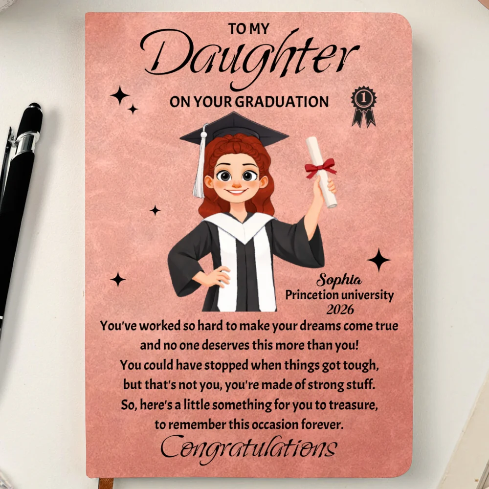 Diploma In Hand - Personalized Custom Leather Journal - Image 10