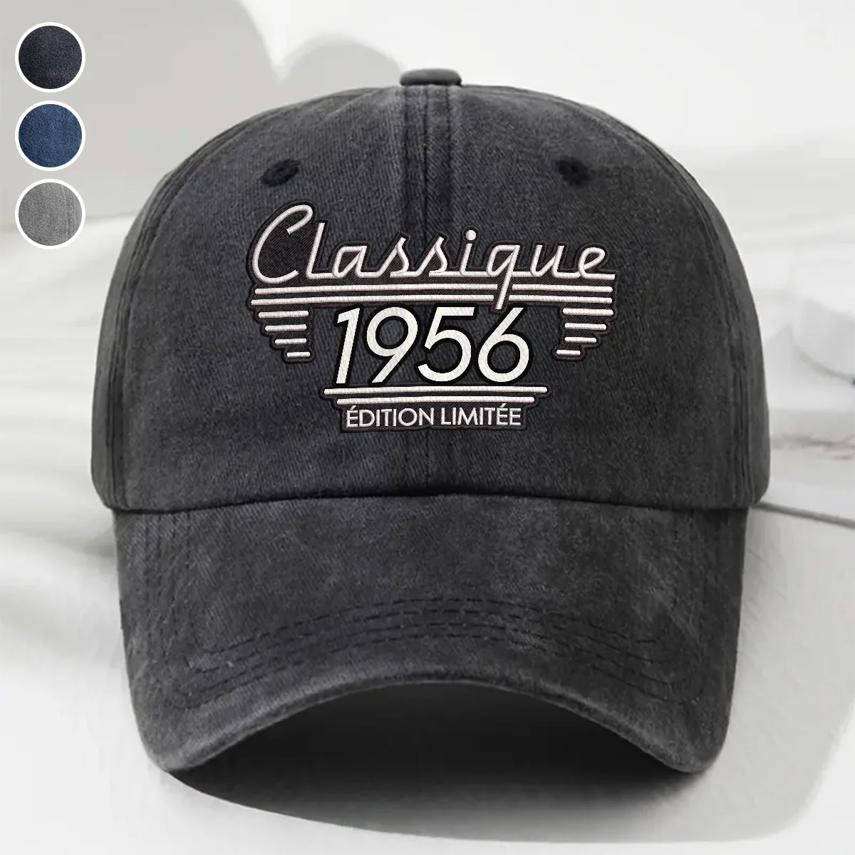 Édition Classique - Casquette En Denim Vintage Délavé Personnalisée