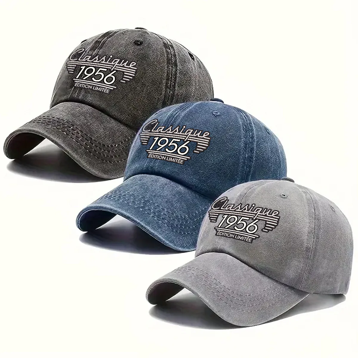 Édition Classique - Casquette En Denim Vintage Délavé Personnalisée - Image 4