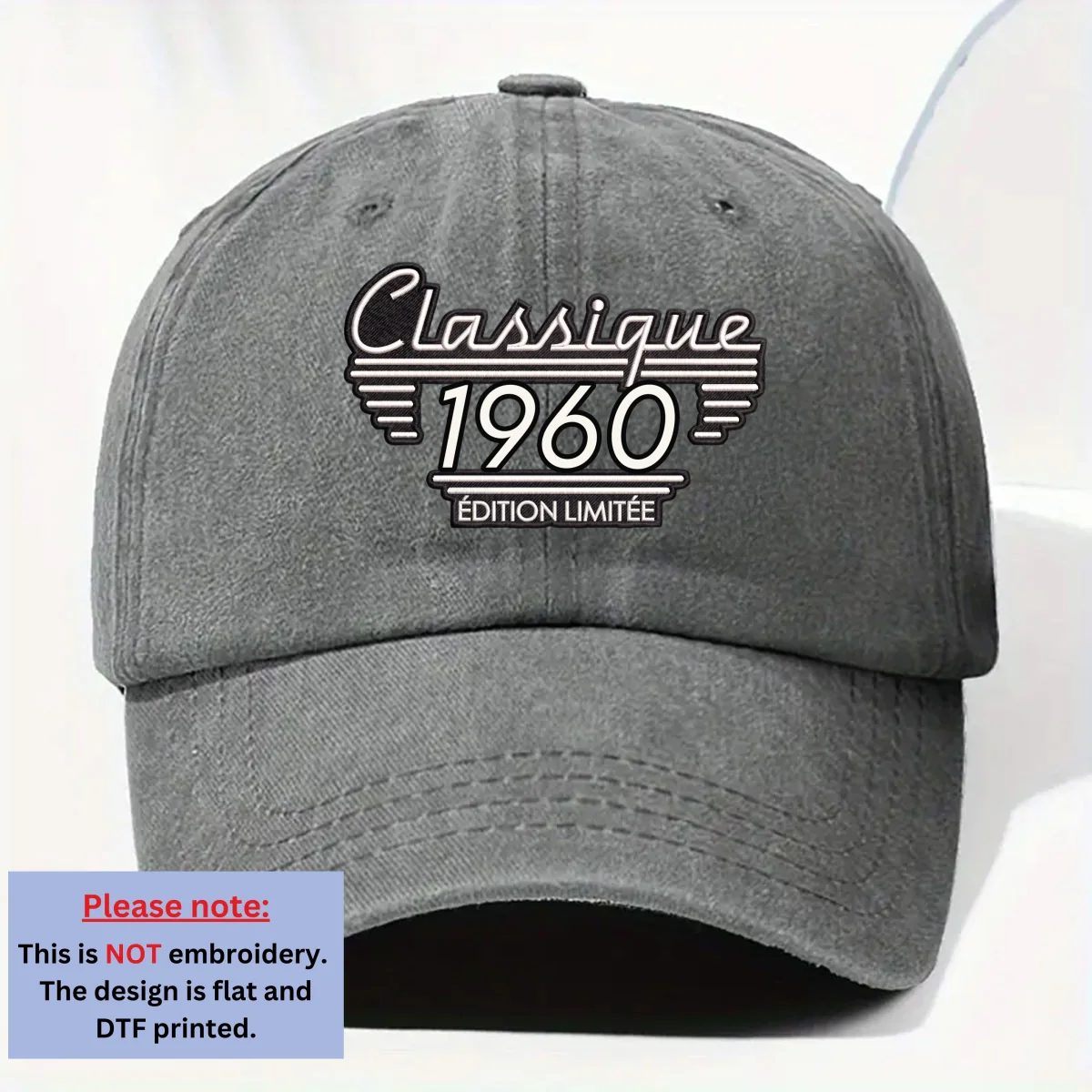Édition Classique - Casquette En Denim Vintage Délavé Personnalisée - Image 7