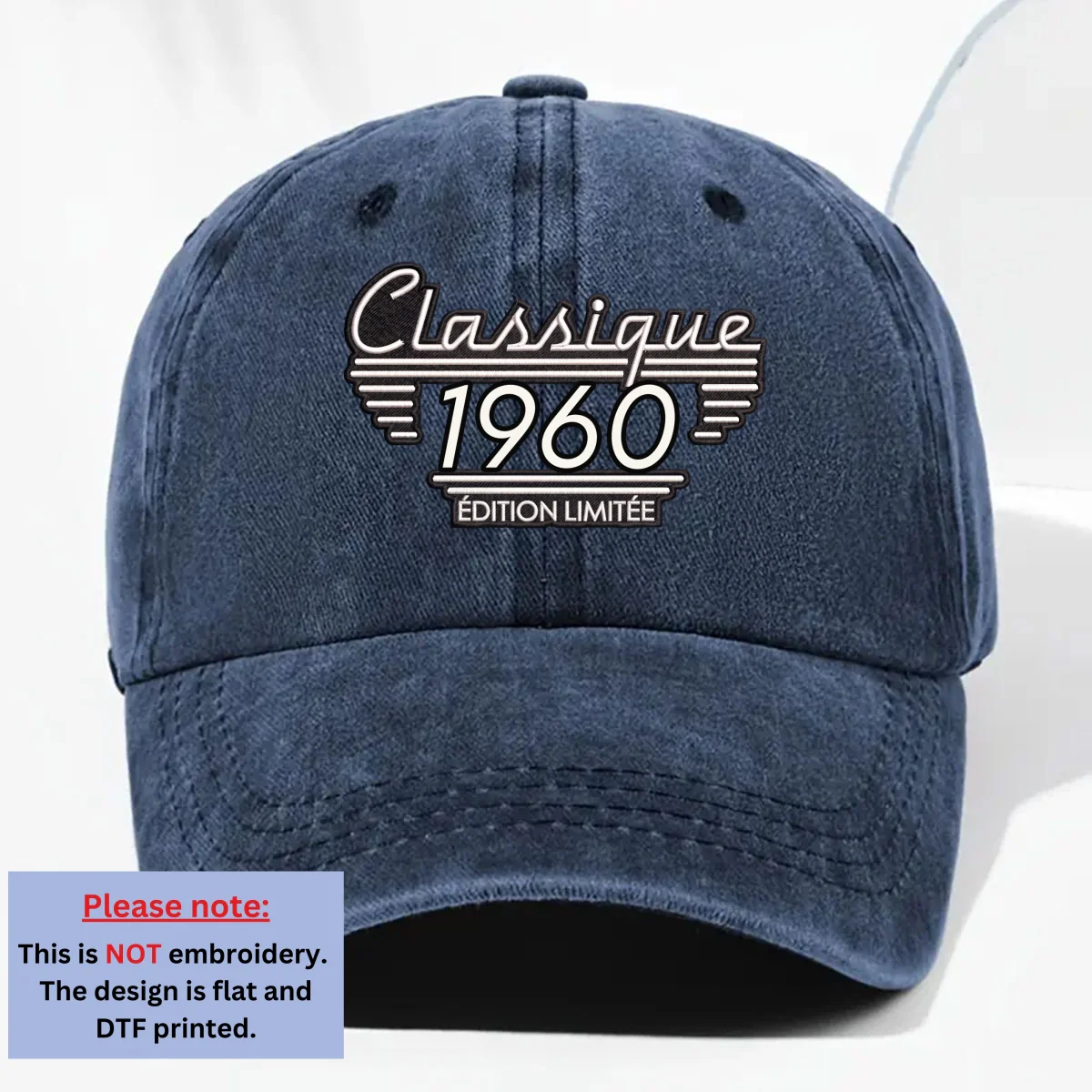 Édition Classique - Casquette En Denim Vintage Délavé Personnalisée - Image 8