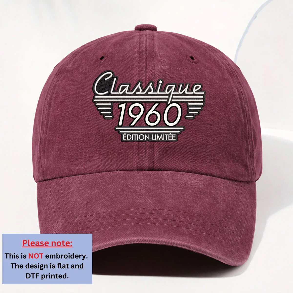 Édition Classique - Casquette En Denim Vintage Délavé Personnalisée - Image 9