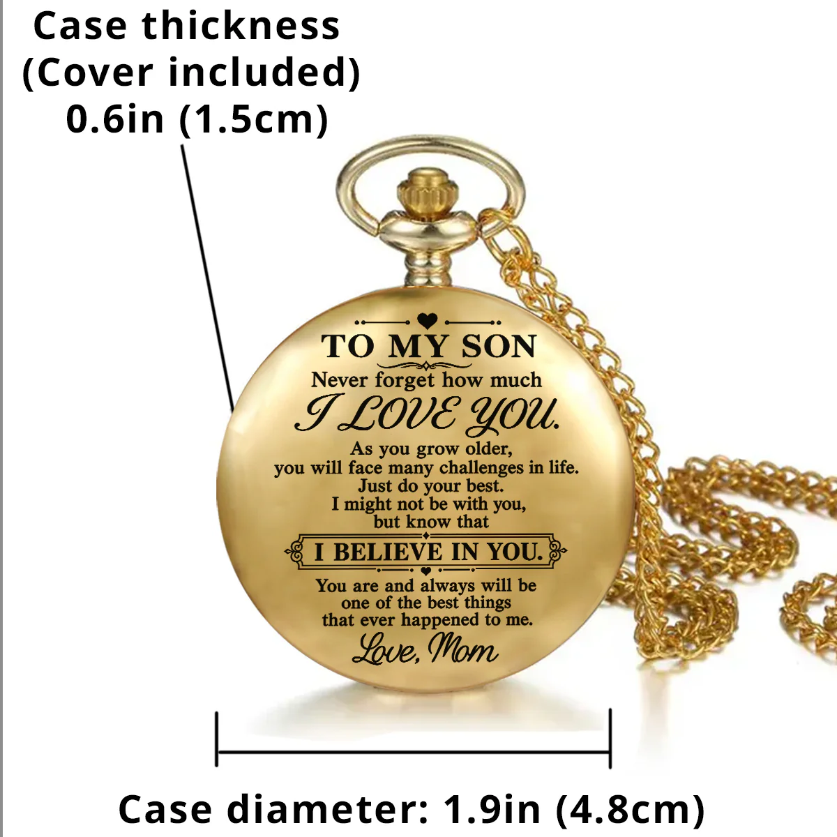 Do Your Best - Personalized Custom Print Pocket Watch - Image 5
