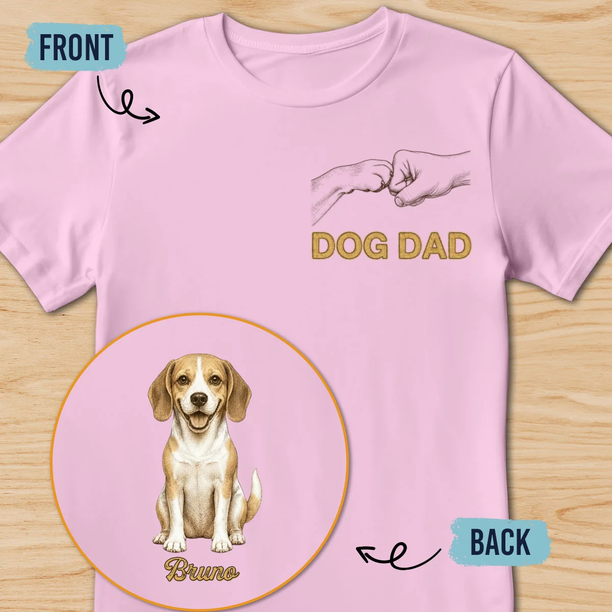 Dog Dad Classic - Personalized Custom Shirt - Image 10