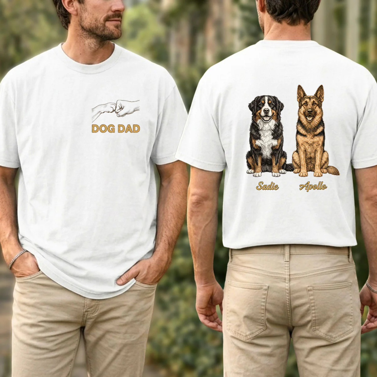 Dog Dad Classic - Personalized Custom Shirt - Image 4