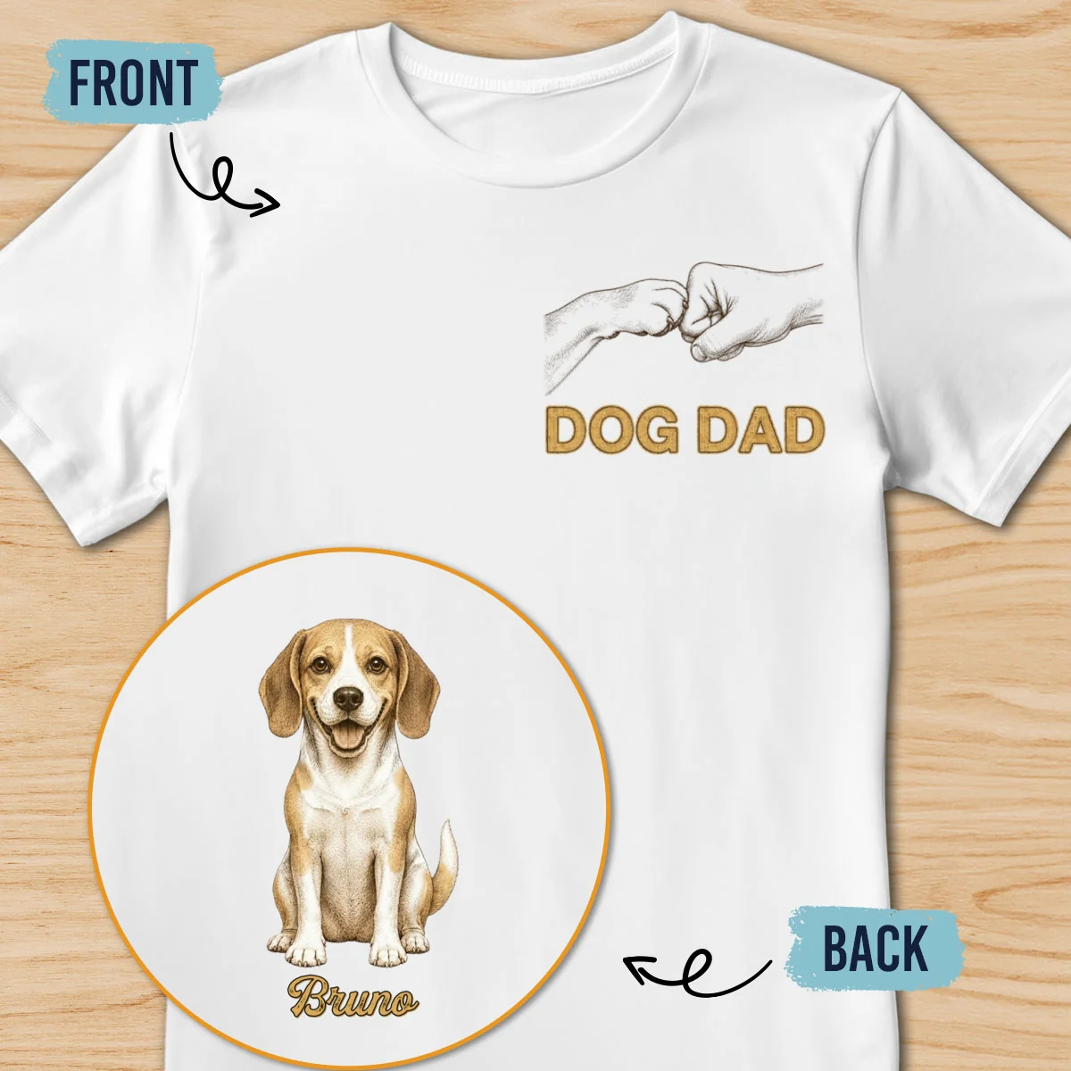 Dog Dad Classic - Personalized Custom Shirt - Image 9