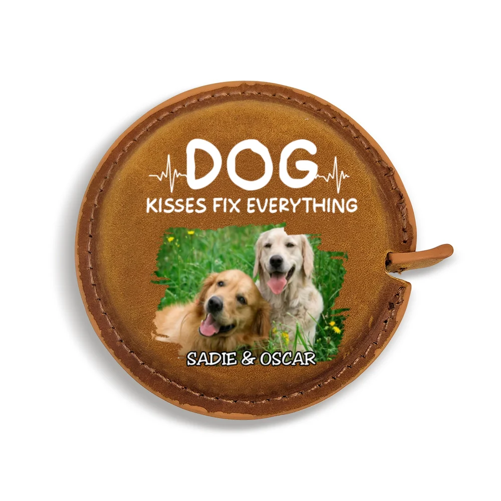 Dog Kisses Photo - Personalized Custom Leather Tape Measure - Image 11
