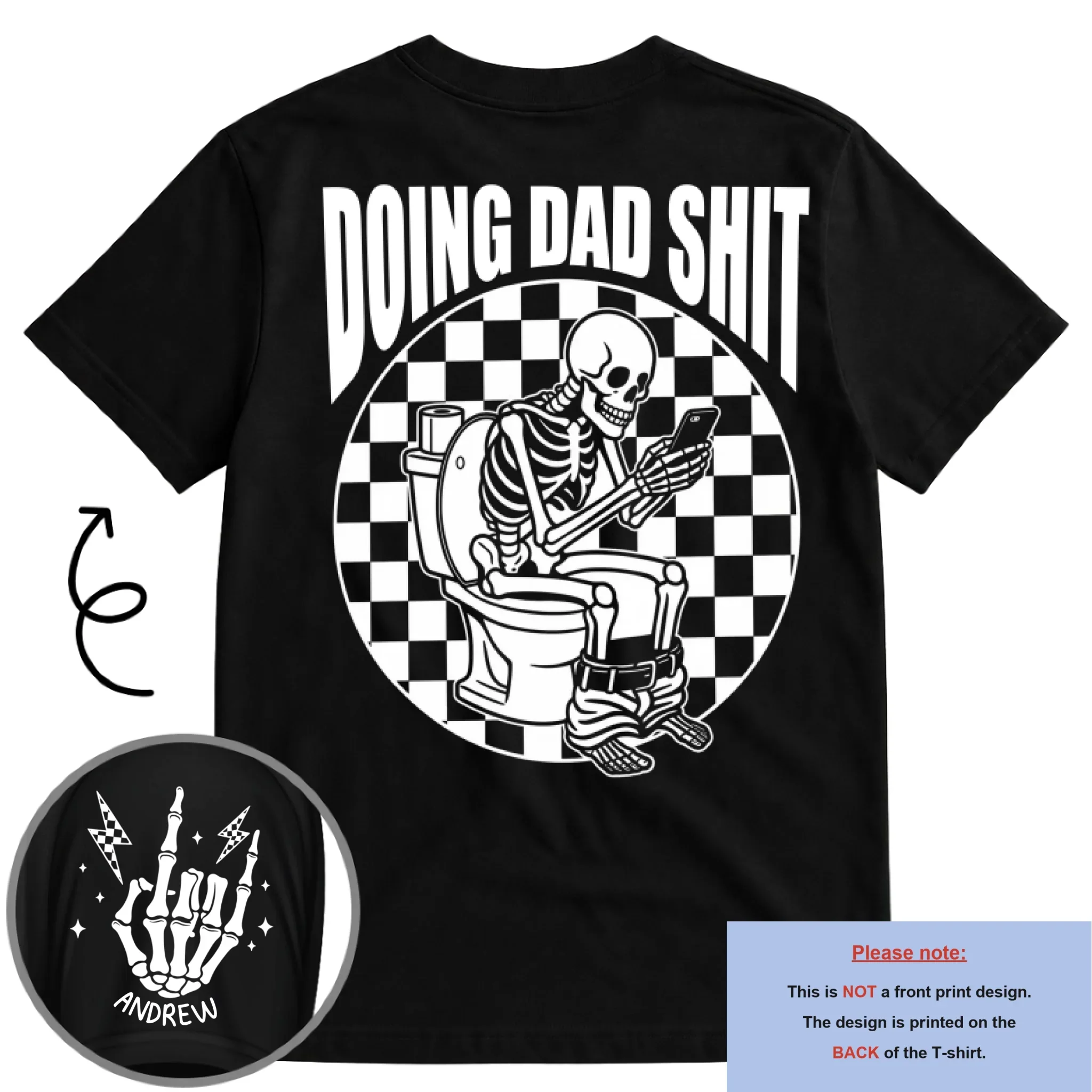 Doing Dad Shit - Personalized Custom Shirt With Design On Sleeve - Image 5
