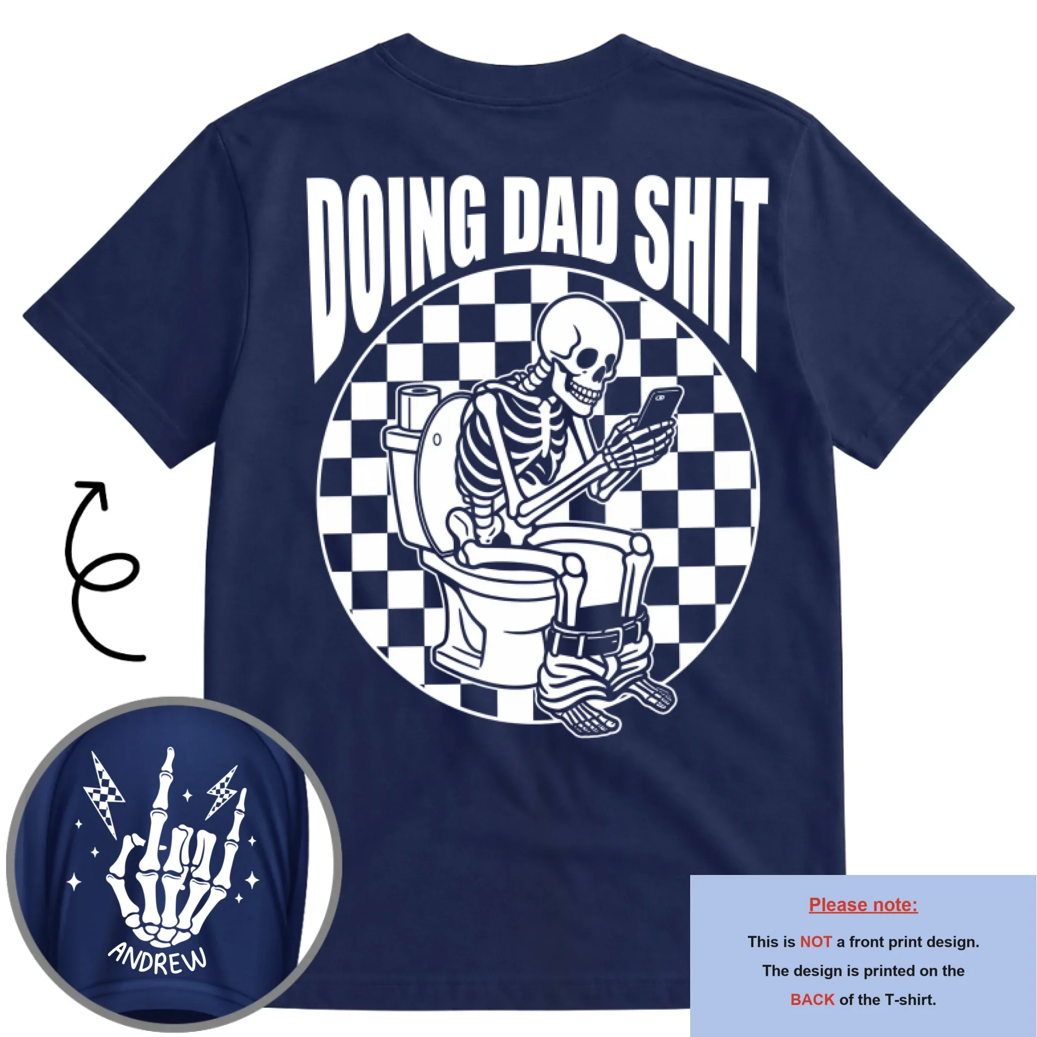 Doing Dad Shit - Personalized Custom Shirt With Design On Sleeve - Image 6