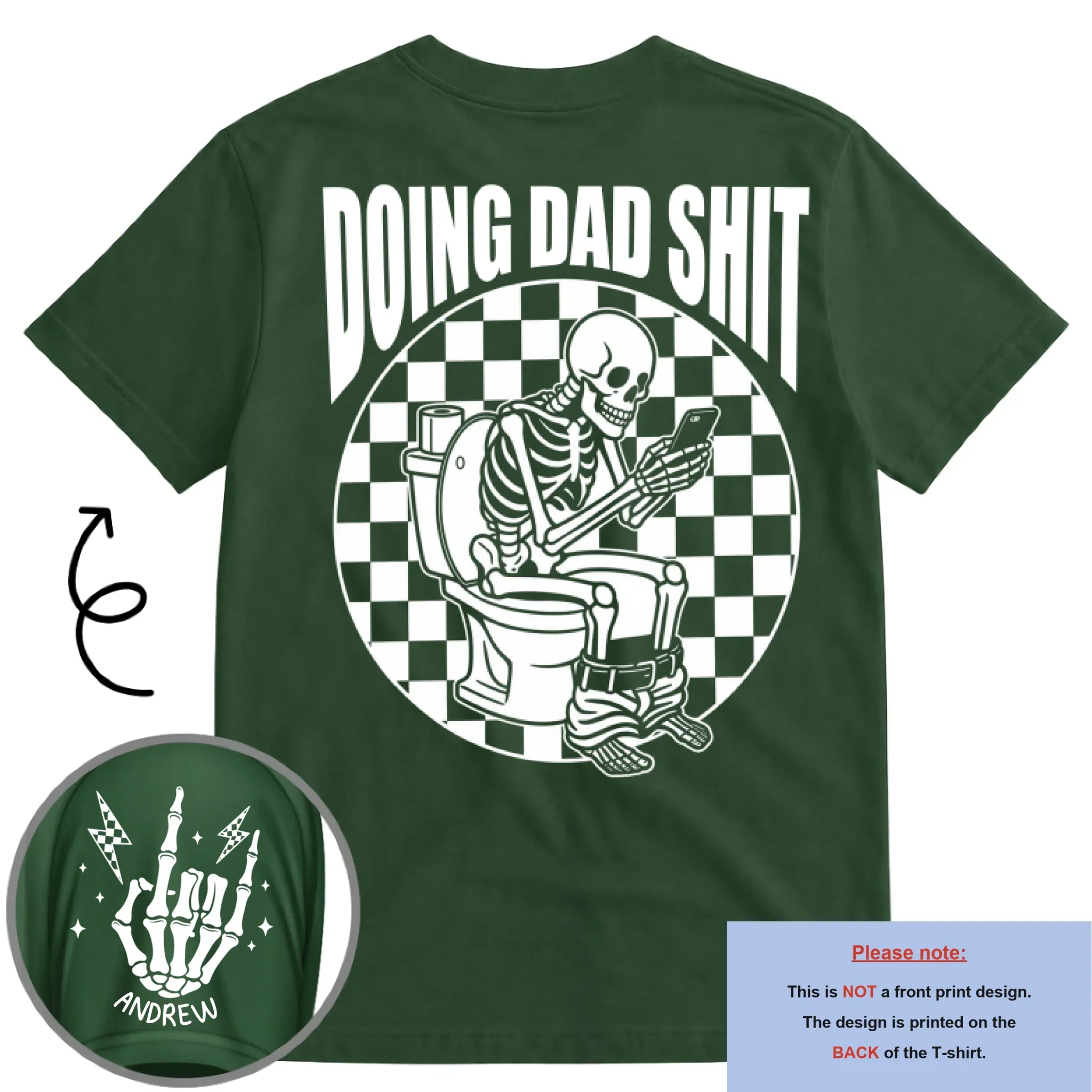 Doing Dad Shit - Personalized Custom Shirt With Design On Sleeve - Image 7