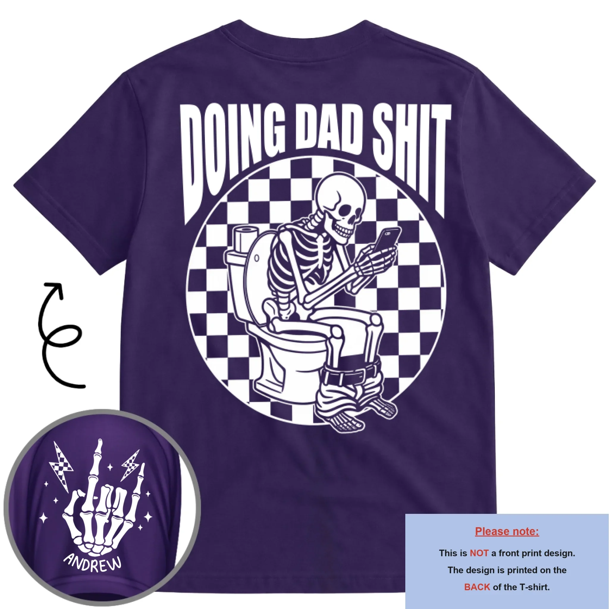 Doing Dad Shit - Personalized Custom Shirt With Design On Sleeve - Image 8