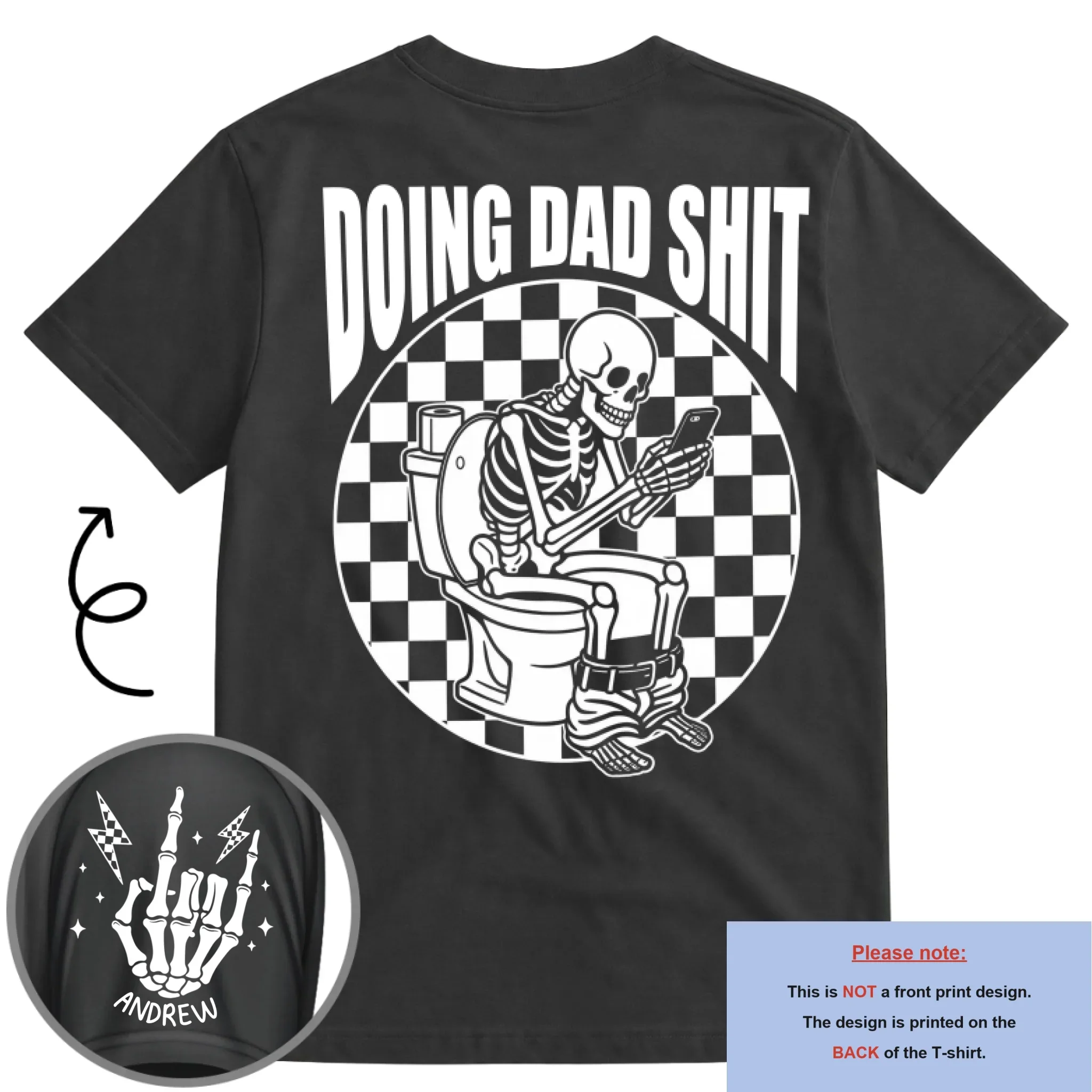 Doing Dad Shit - Personalized Custom Shirt With Design On Sleeve - Image 9