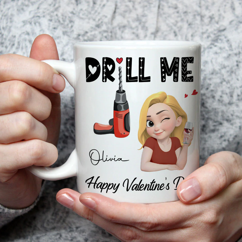 Drill Me - Personalized Custom Coffee Mug - Image 3