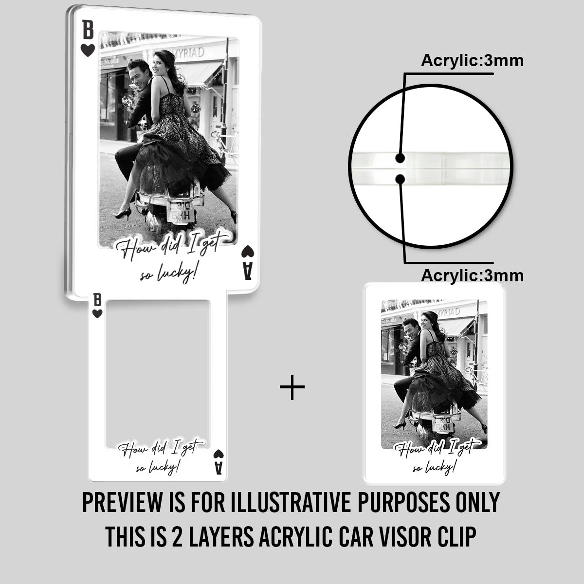 Drive Safe Handsome - Personalized Custom Acrylic Car Visor Clip - Image 5