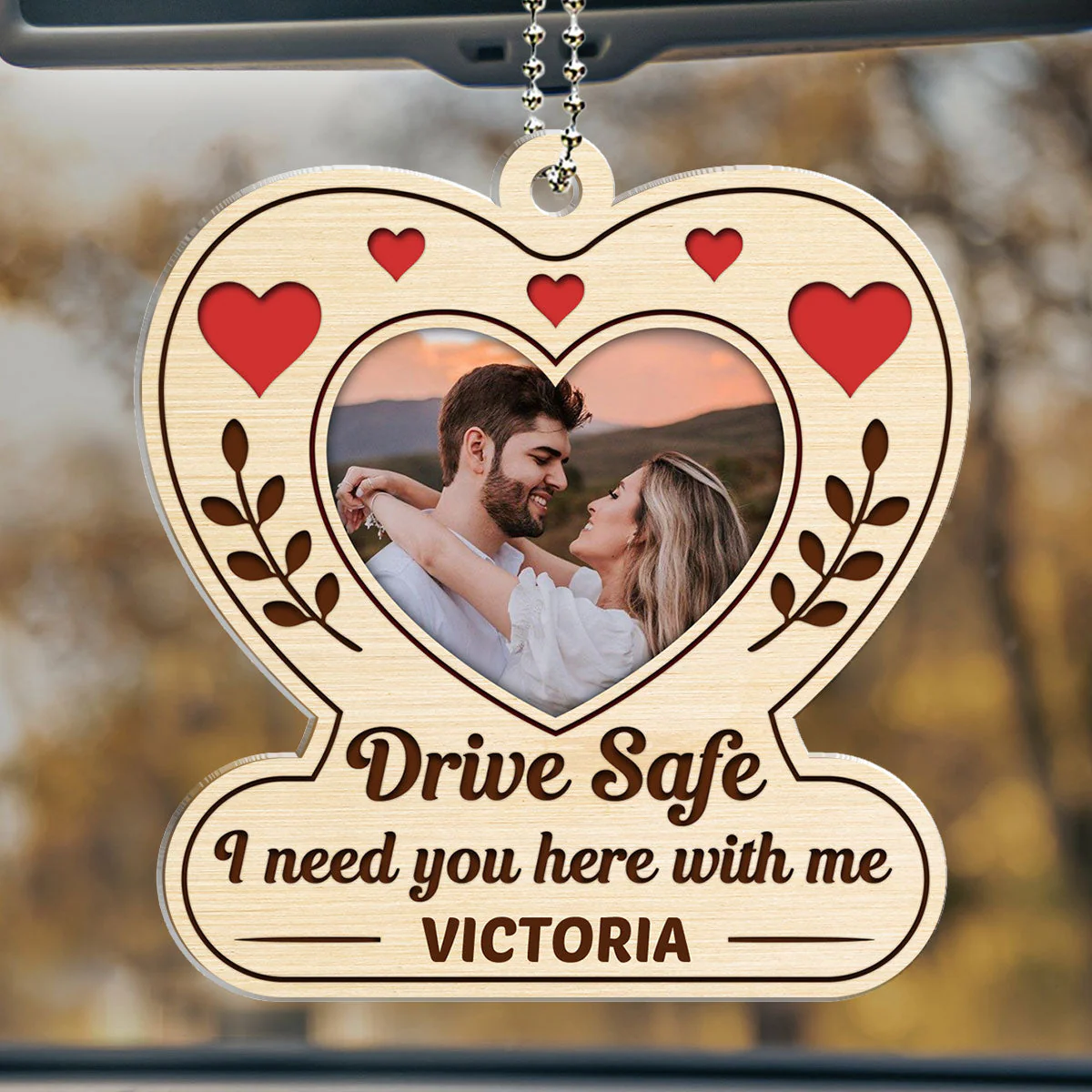 Drive Safe Reminder - Personalized Custom Car Ornament - Image 2