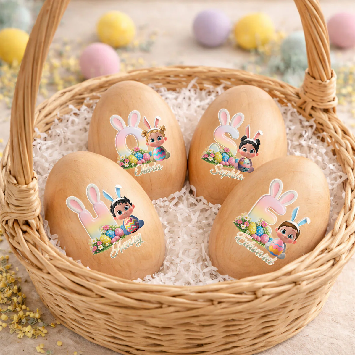Easter Bunny - Personalized Custom Wooden Egg Shaker - Image 6