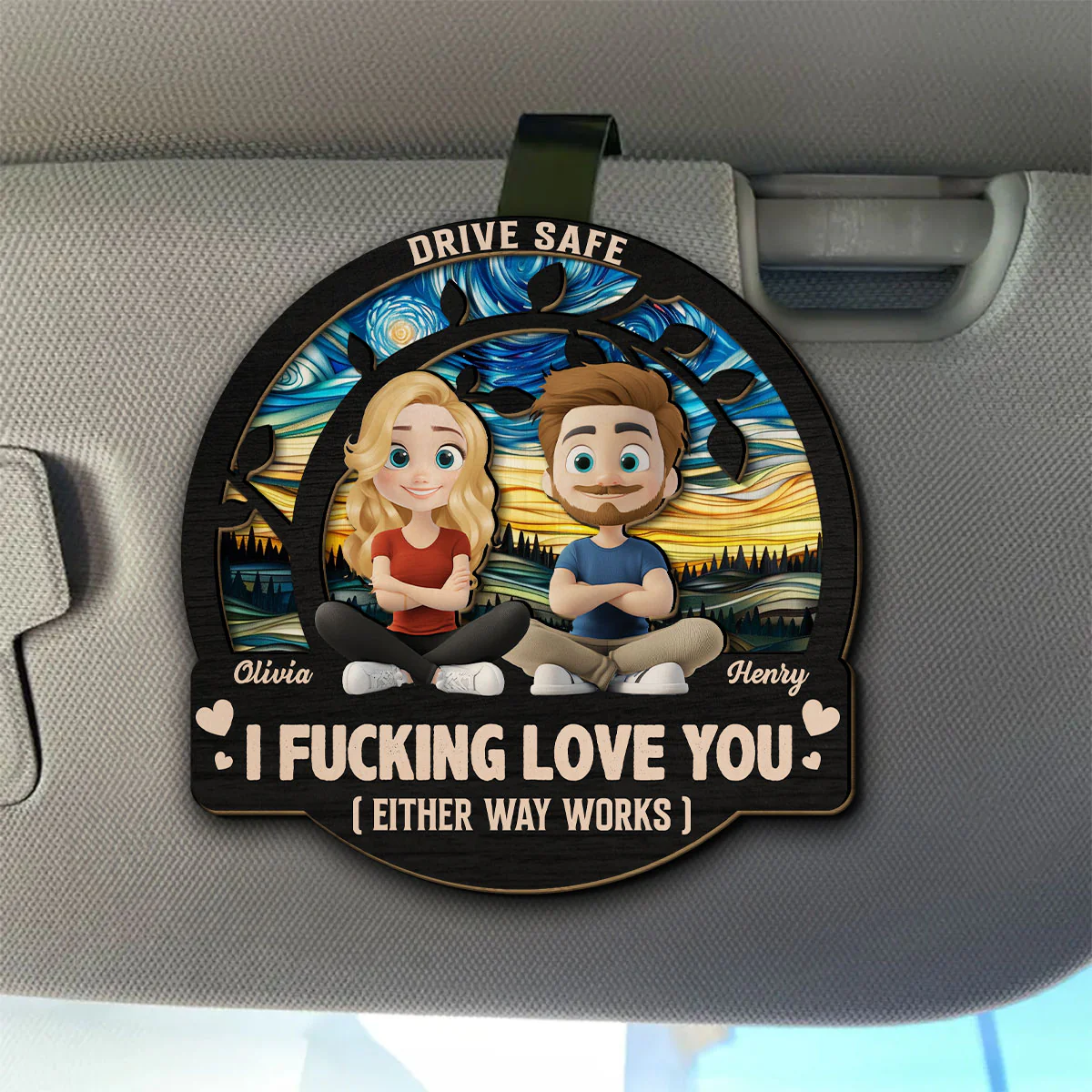 Either Way Works Version 2 - Personalized Custom Car Visor Clip - Image 4