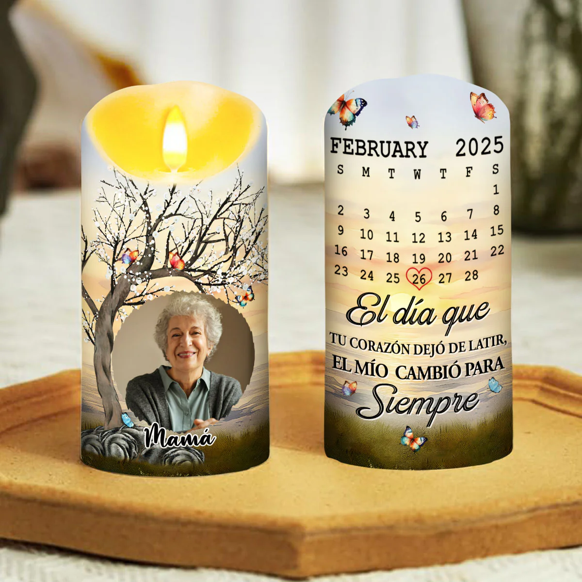 El Día Que Tu Corazón Dejó De Latir - Vela LED Personalizada - Image 2