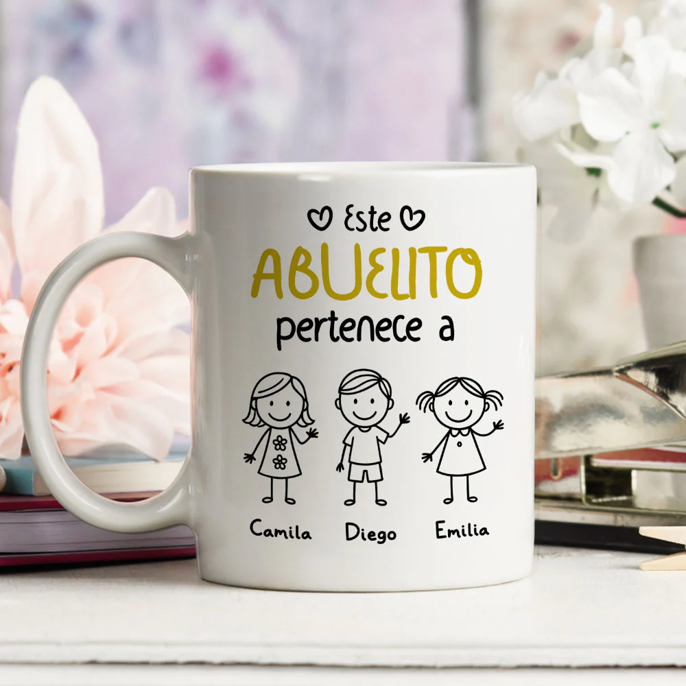 El Mejor Abuelo Del Mundo - Taza Personalizada de Café - Image 5