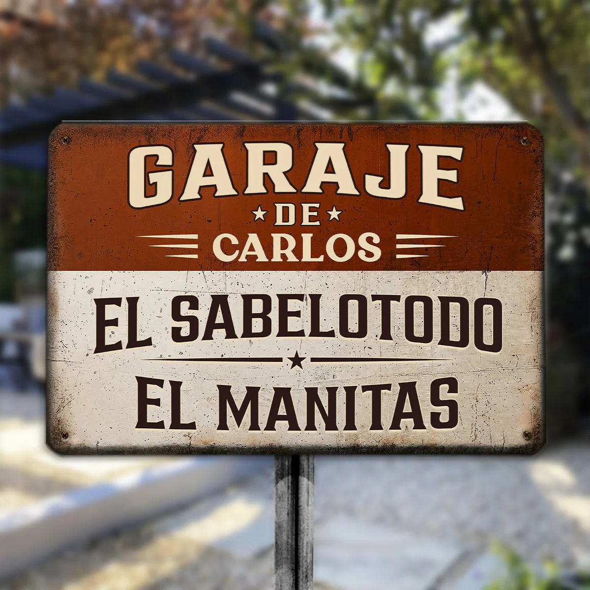 El Sabelotodo y El Manitas – Cartel de Metal Personalizado - Image 2