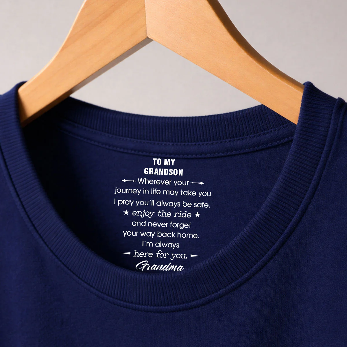 Enjoy The Ride - Personalized Custom Inside Neck Print T-shirt - Image 6