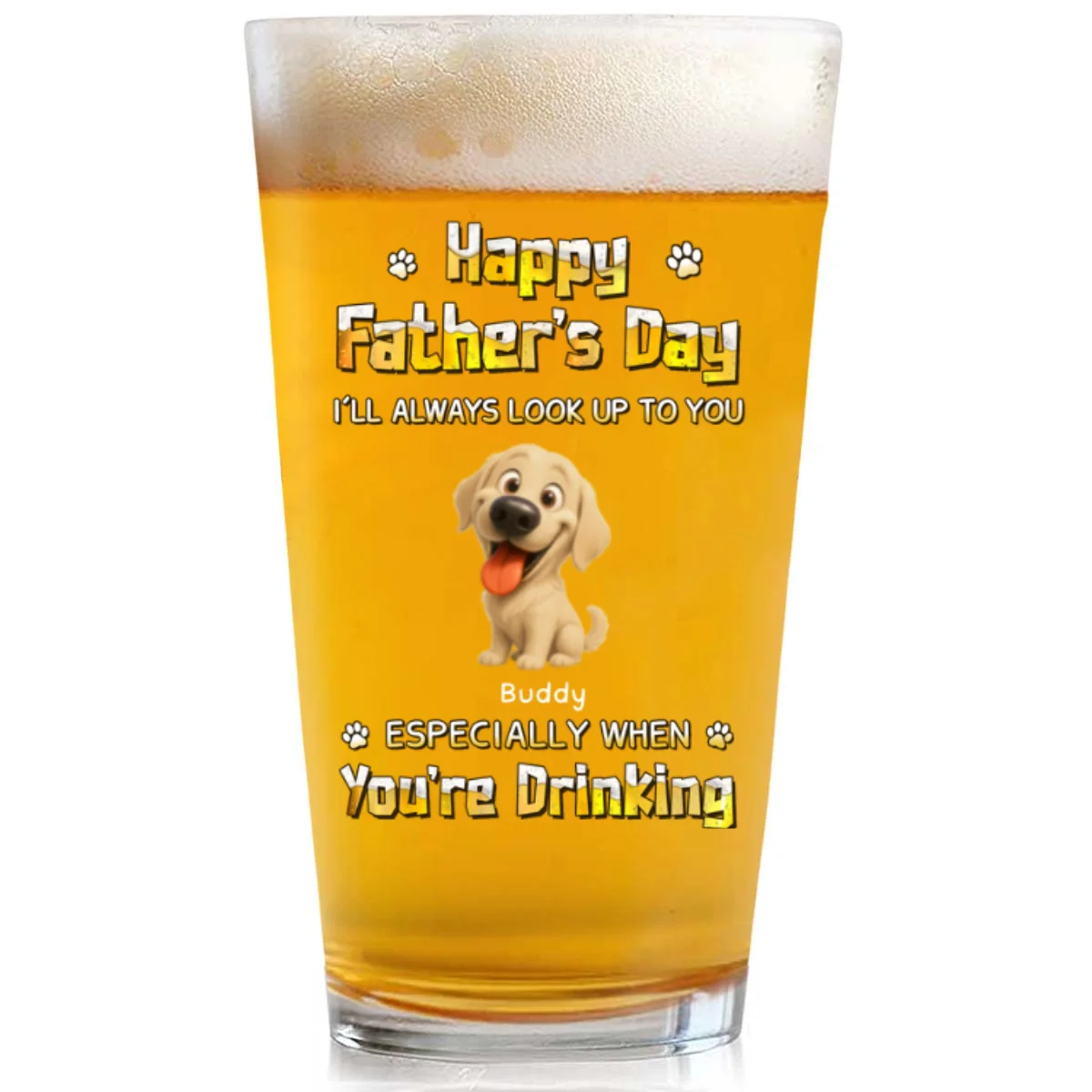 Especially When You Are Drinking - Personalized Custom Beer Glass - Image 6
