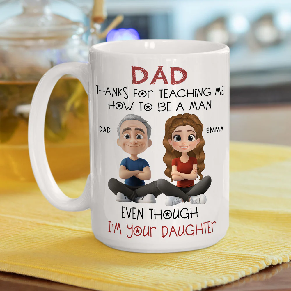 Even Though I Am Your Daughter - Personalized Custom Coffee Mug - Image 4
