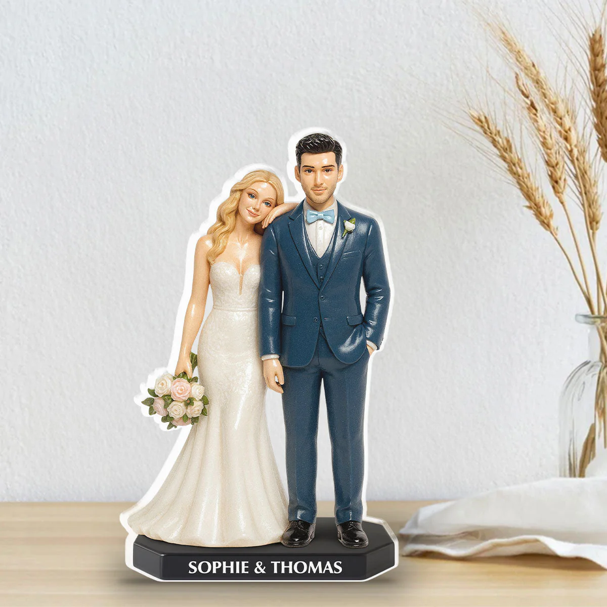 Everlasting Love Figurines - Personalized Custom Acrylic Plaque - Image 3