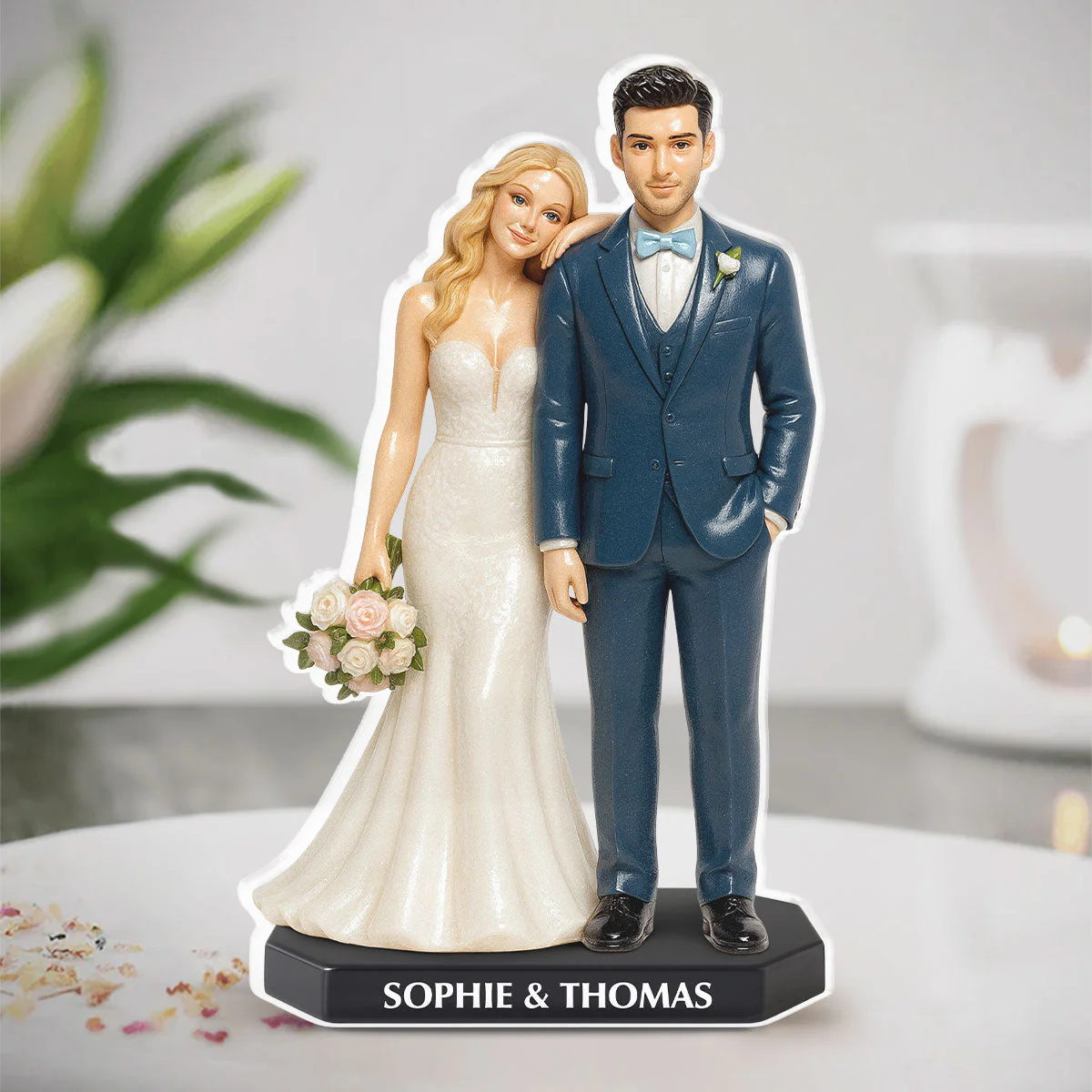Everlasting Love Figurines - Personalized Custom Acrylic Plaque - Image 4