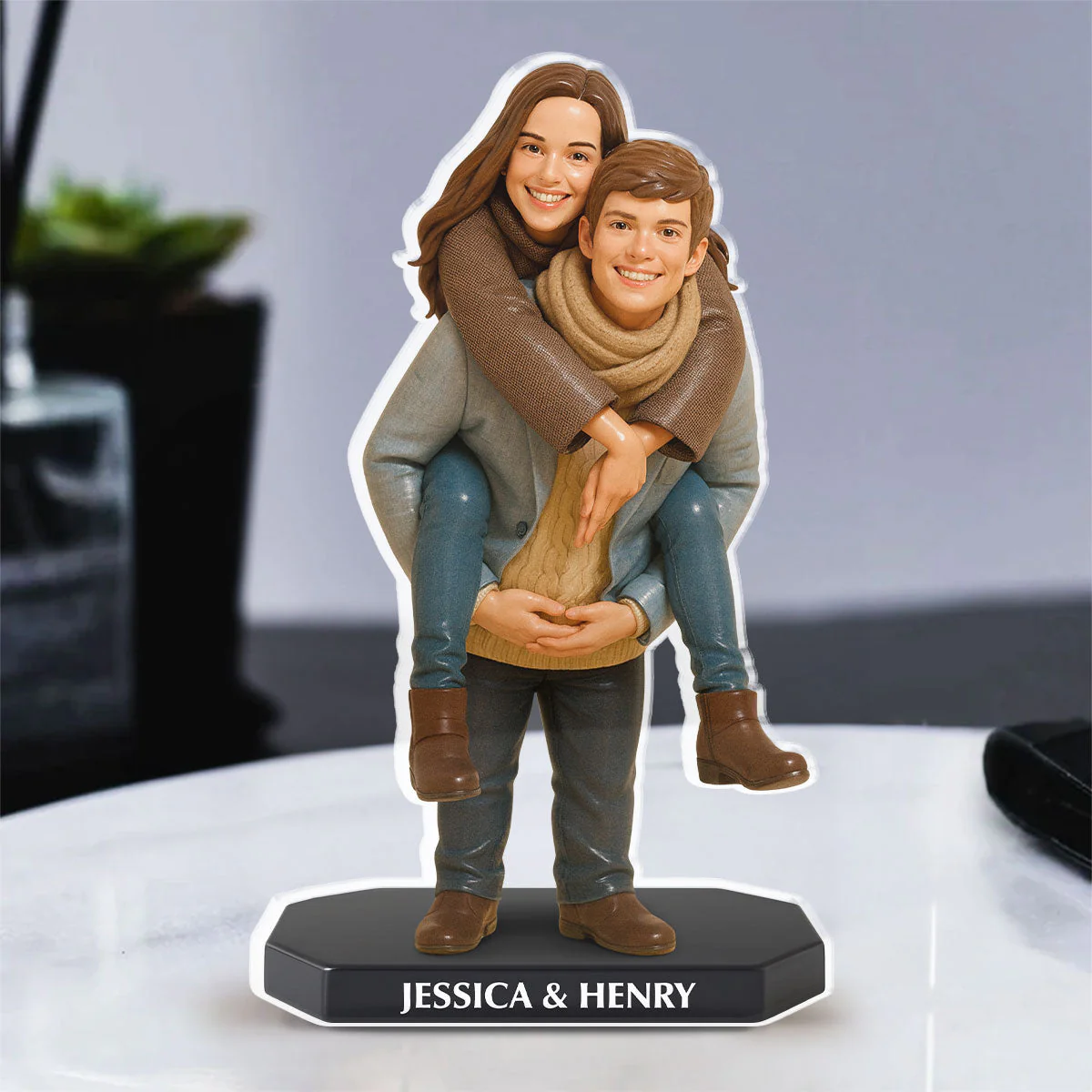 Everlasting Love Figurines - Personalized Custom Acrylic Plaque - Image 5
