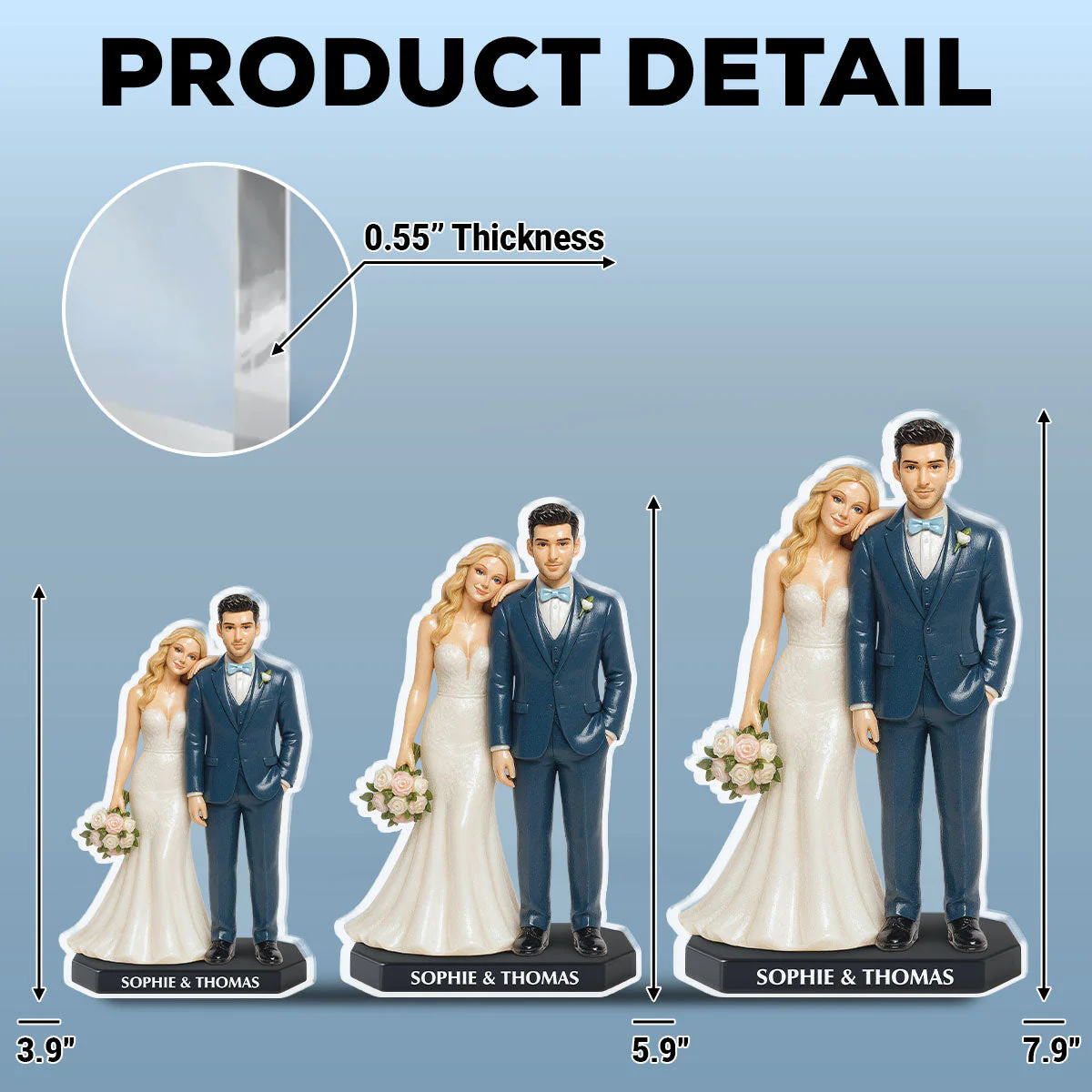 Everlasting Love Figurines - Personalized Custom Acrylic Plaque - Image 7