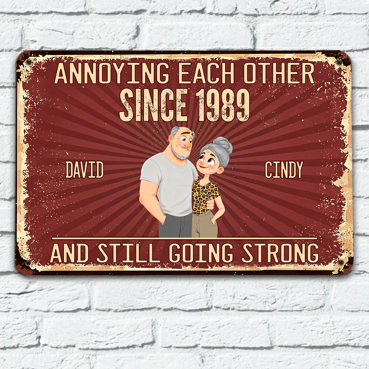 Everlasting Love Story - Personalized Custom Metal Sign