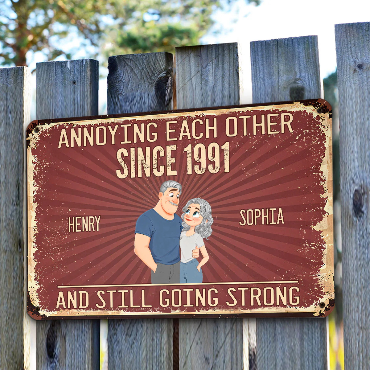 Everlasting Love Story - Personalized Custom Metal Sign - Image 2