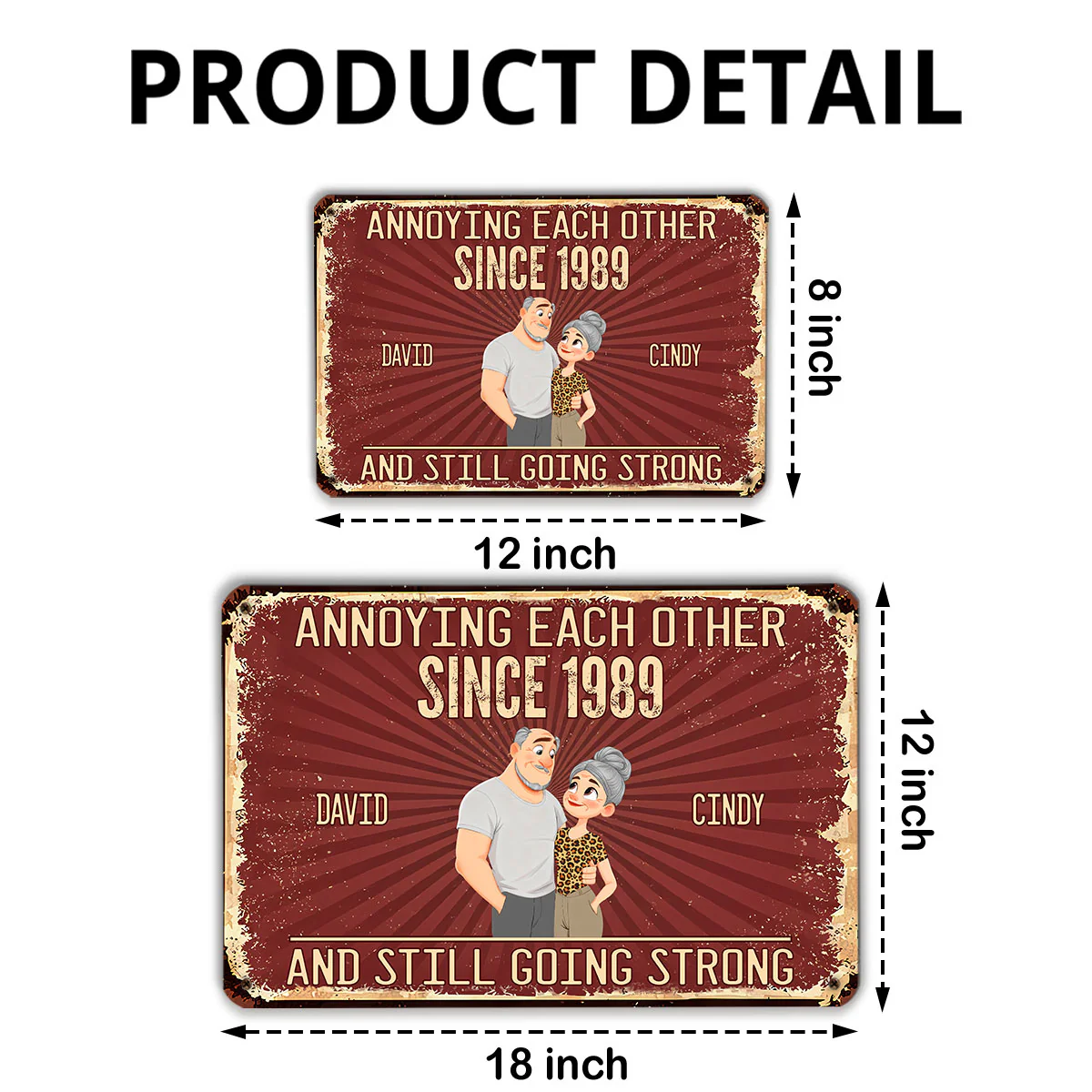 Everlasting Love Story - Personalized Custom Metal Sign - Image 6
