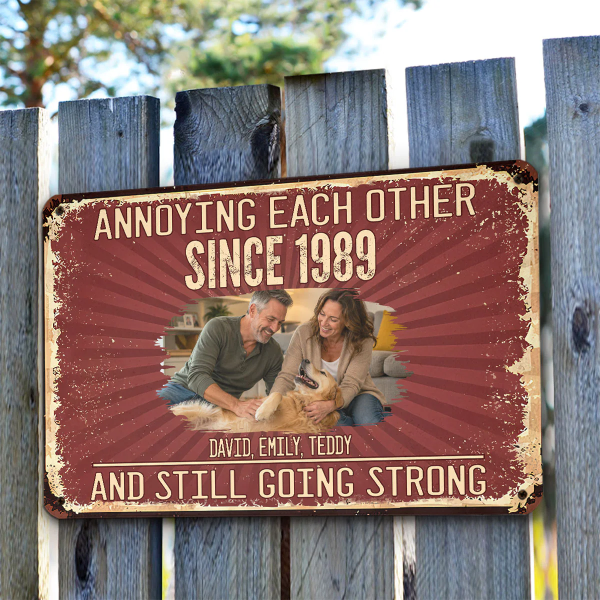 Everlasting Love With Pet Photo - Personalized Custom Metal Sign - Image 2