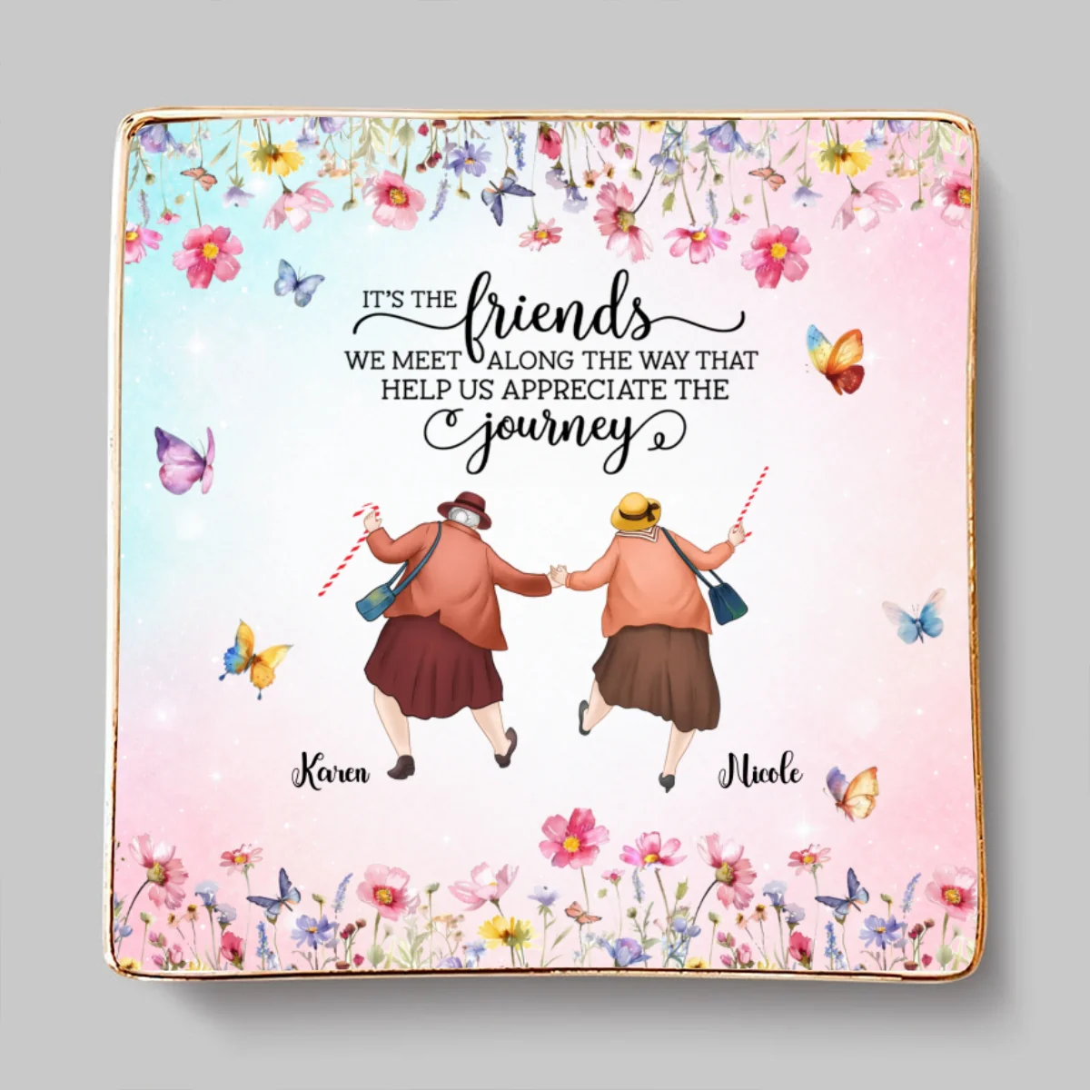 Every Chapter Better With Friends - Personalized Custom Jewelry Dish - Image 6