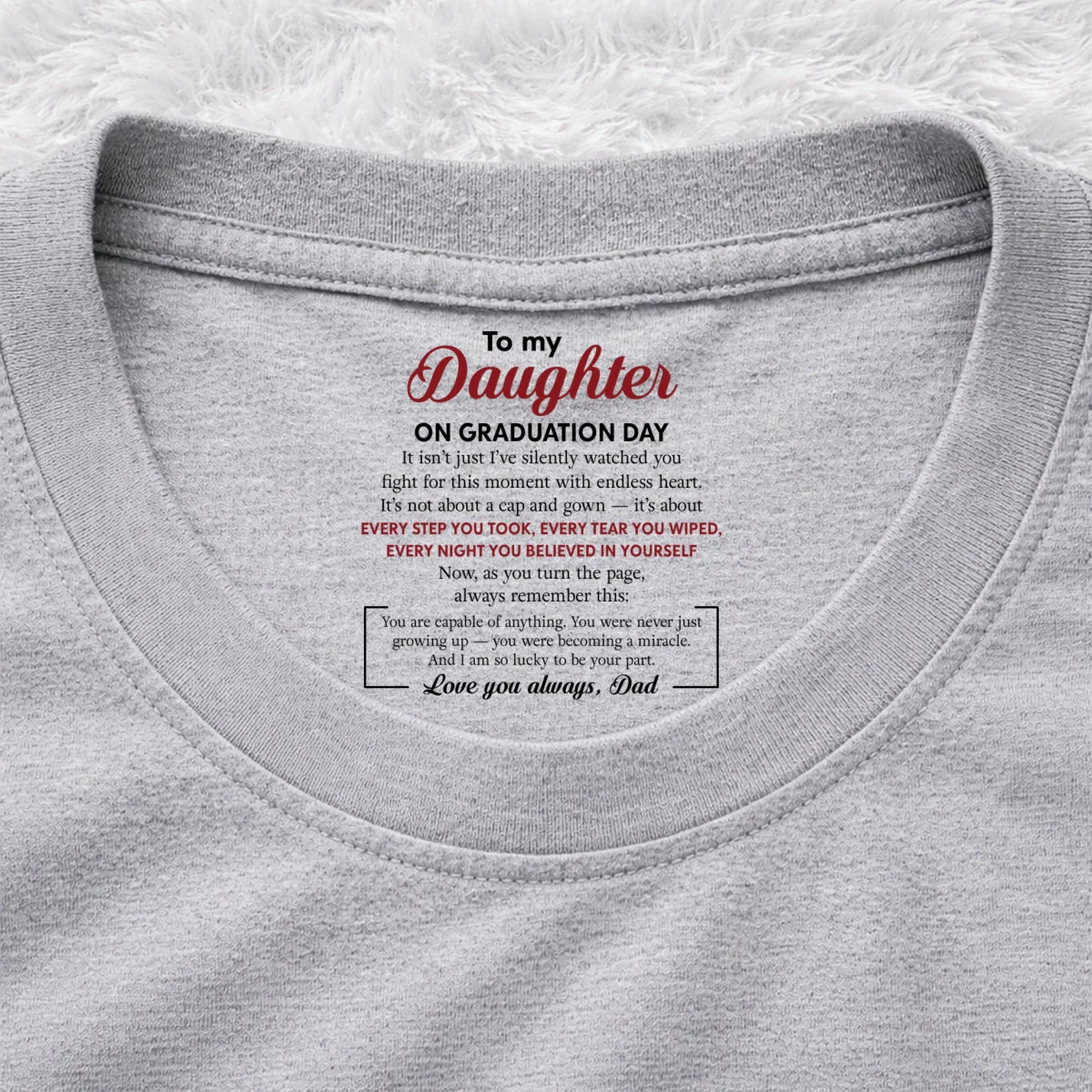 Every Step You Take - Personalized Custom Inside Neck Print T-shirt - Image 10