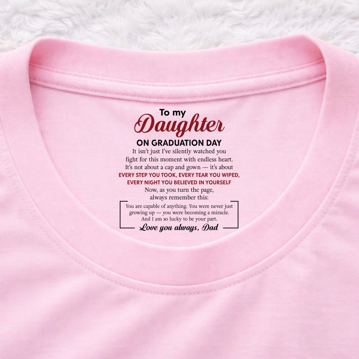 Every Step You Take - Personalized Custom Inside Neck Print T-shirt - Image 9