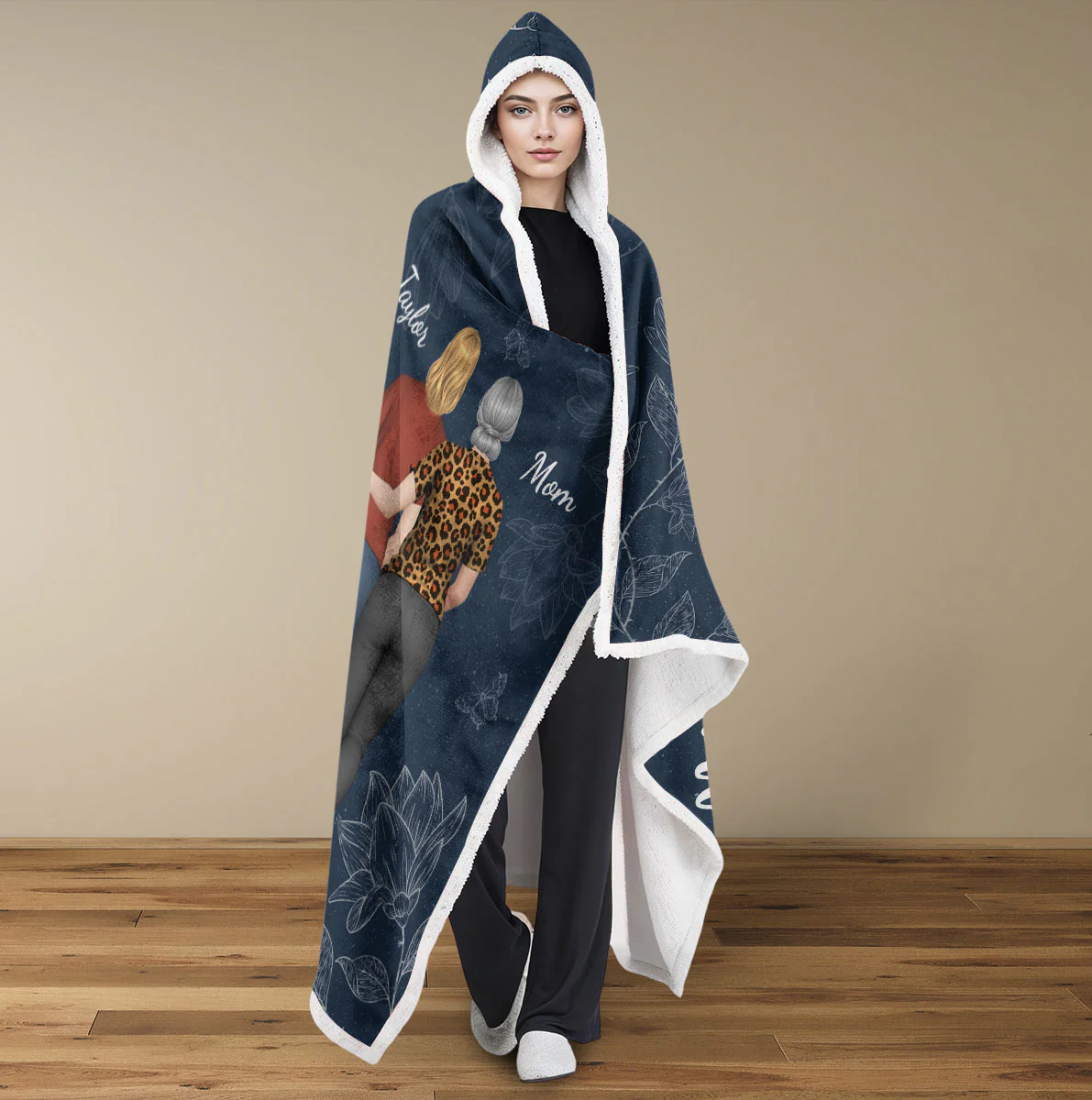 Every Time You Snuggle This Blanket - Personalized Custom Hooded Blanket - Image 3