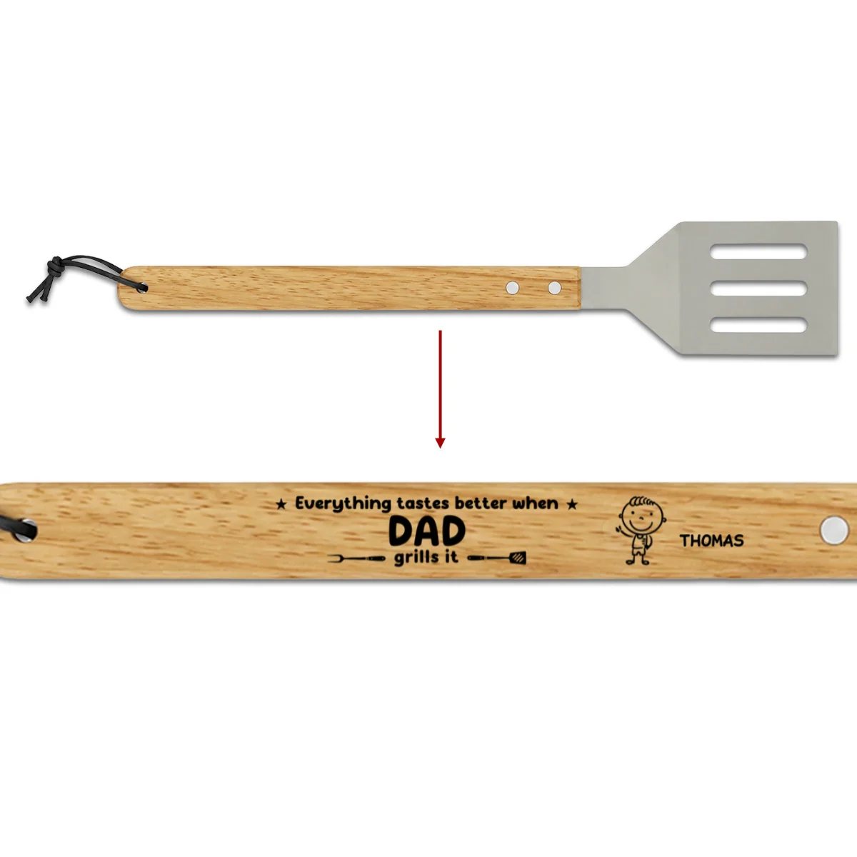 Everything Tastes Better When Dad Grills It - Personalized Custom Grill Spatula - Image 8