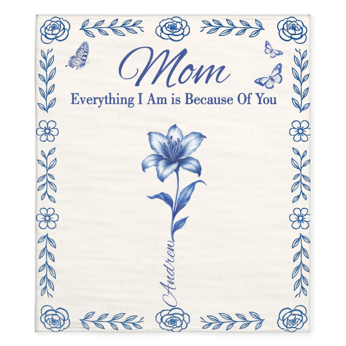 Everything We Are is Because Of You - Personalized Custom Fleece Blanket - Image 6