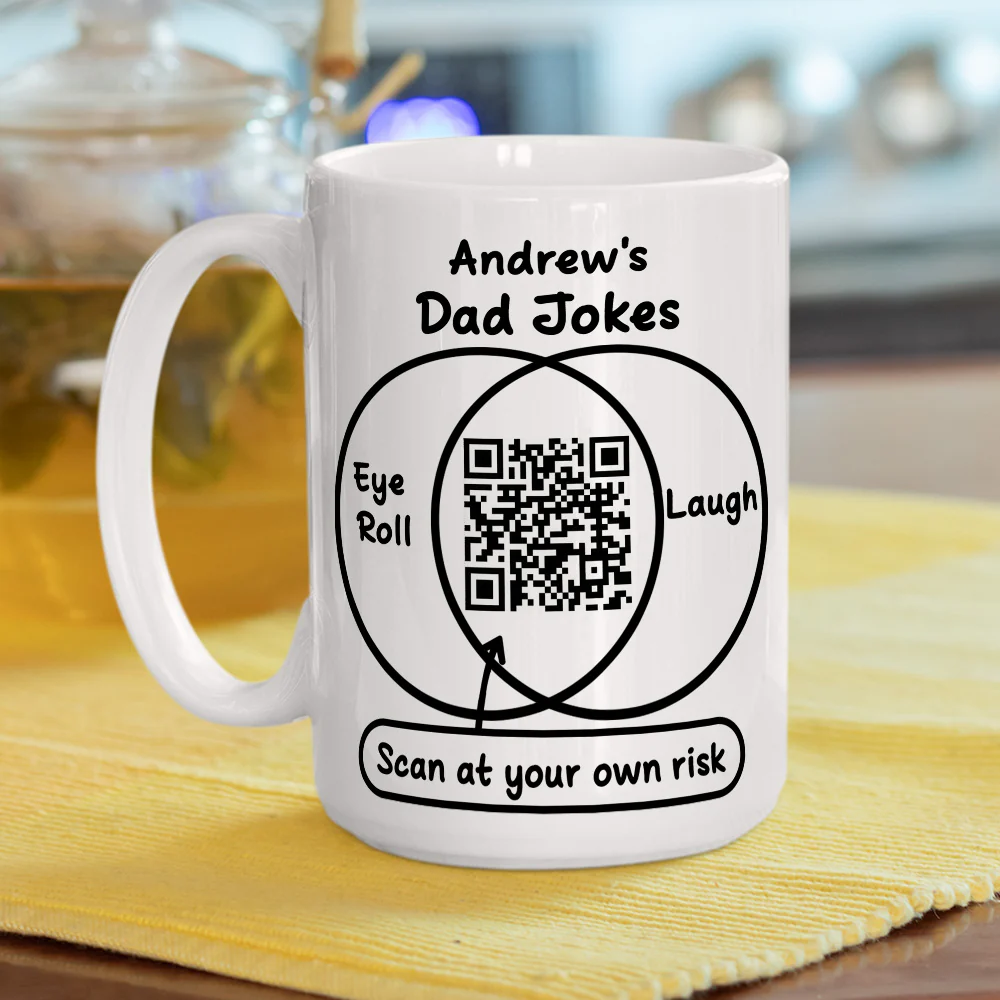 Eye Roll Dad Joke - Personalized Custom Coffee Mug - Image 5