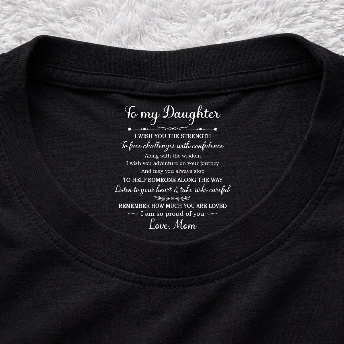 Face Challenges With Confidence - Personalized Custom Inside Neck Print T-Shirt
