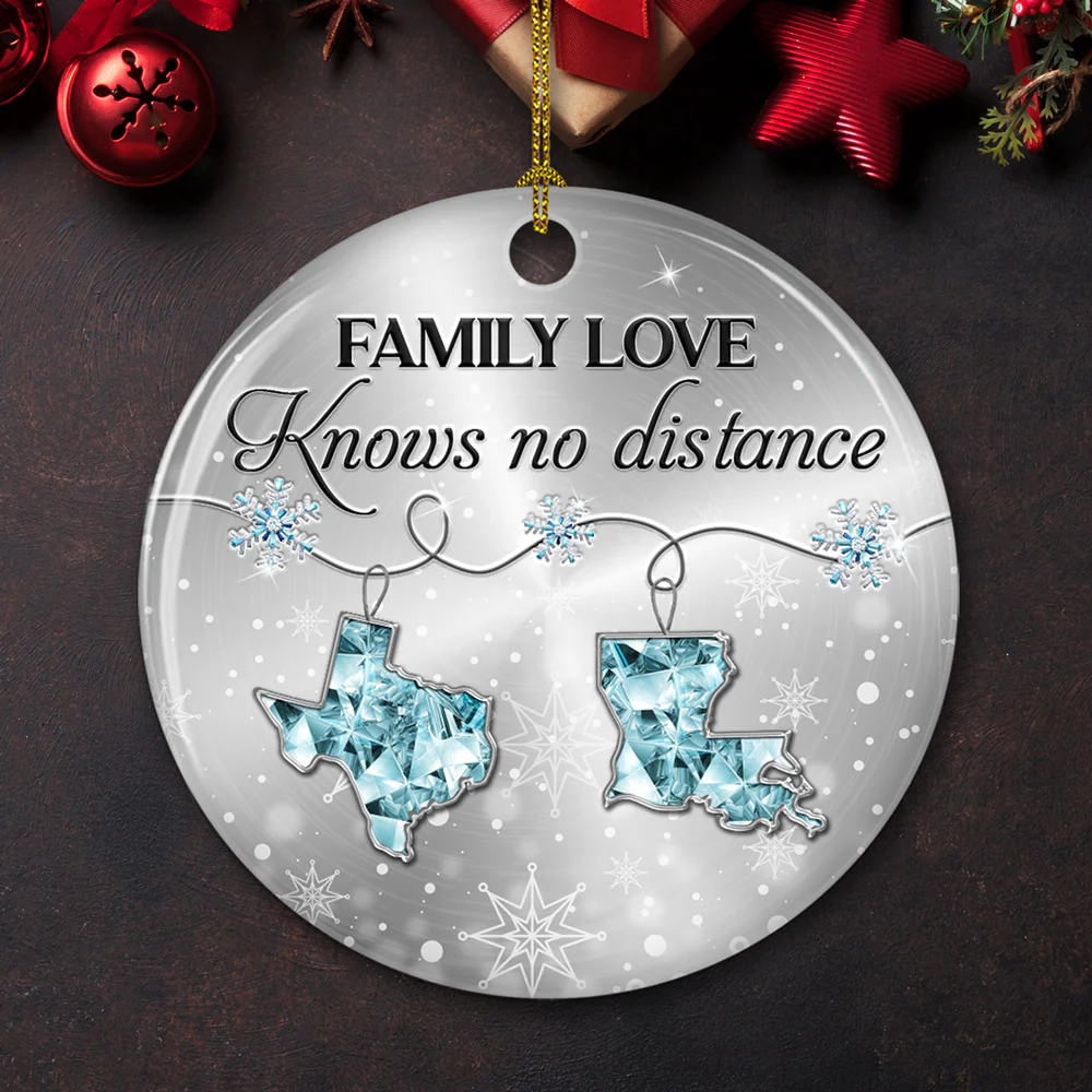 Family Love Crystal - Personalized Custom Ceramic Ornament - Image 4